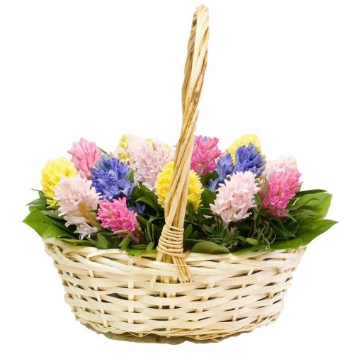 Цветочная композиция в корзине «Весеннее настроение»