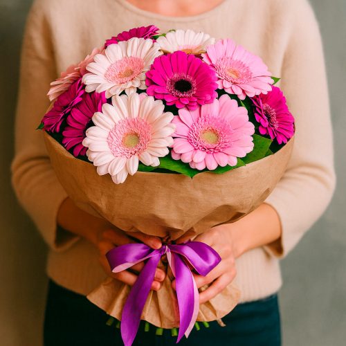 Букет из свежих цветов «Мега шарм»