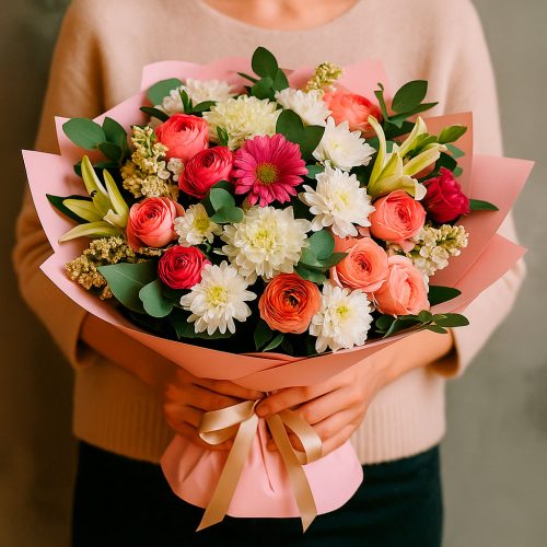 Букет цветов «Лунный»