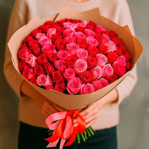 Букет цветов «Розовая симфония»