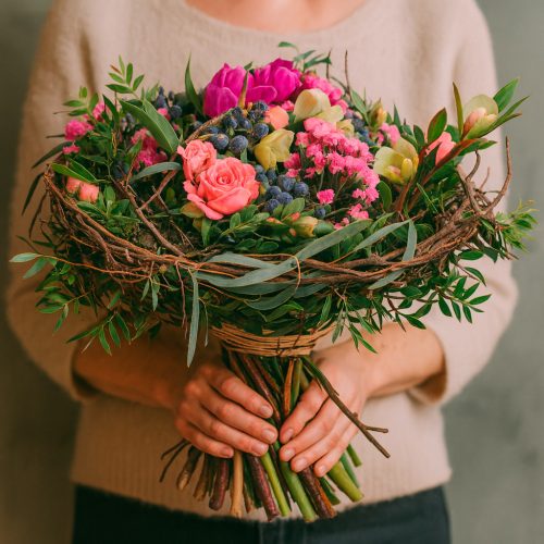 Флористический букет «Грездо глухаря»