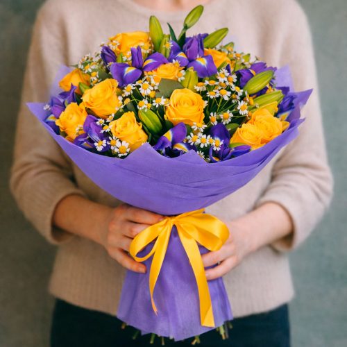 Цветочный букет «Яркий закат»